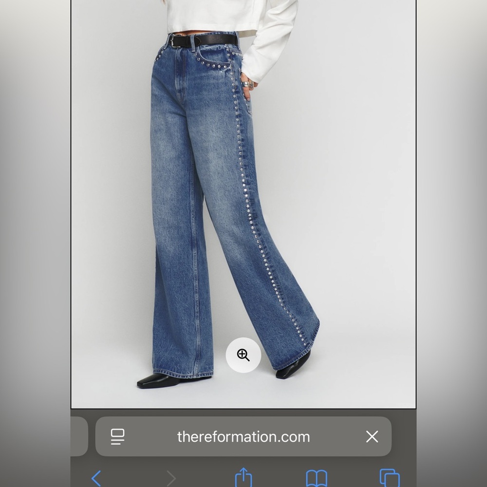 Reformation Cary High Rise Slouchy Wide Leg Jeans